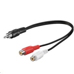 "High-Quality MicroConnect RCA - 2xRCA 020m M-F | Essential Audio Connector | Model: AUDC02"